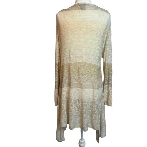 New Directions Beige & Gold High-Low Sweater Dress – Medium - Picture 2 of 8